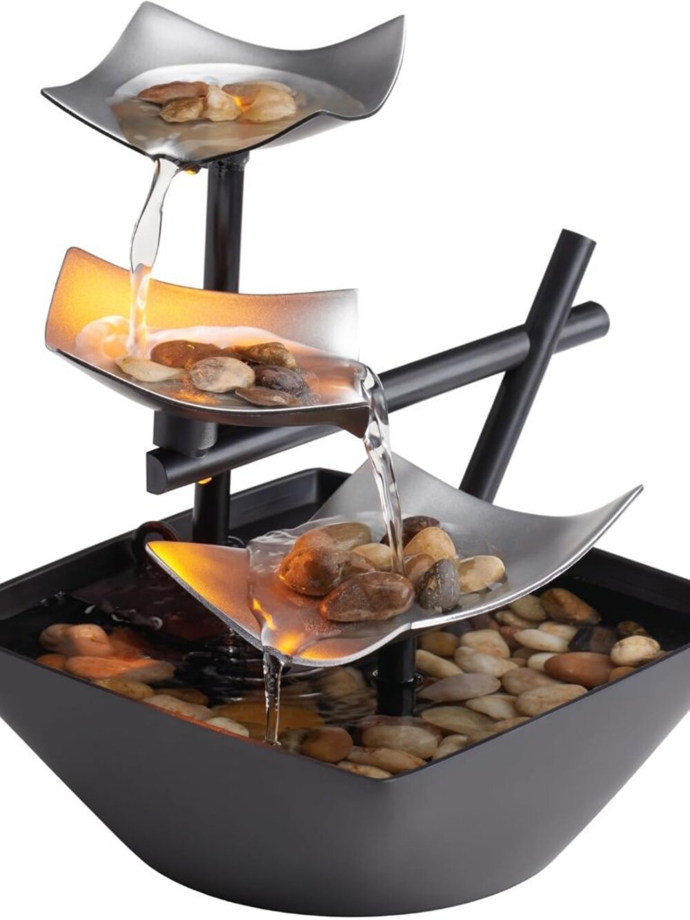 Tabletop Water Fountain, Home Décor Soothing Sound Machine - Automatic Pump, Dee